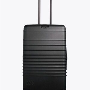BEIS Black Rolling Suitcase Medium Black Beige USED